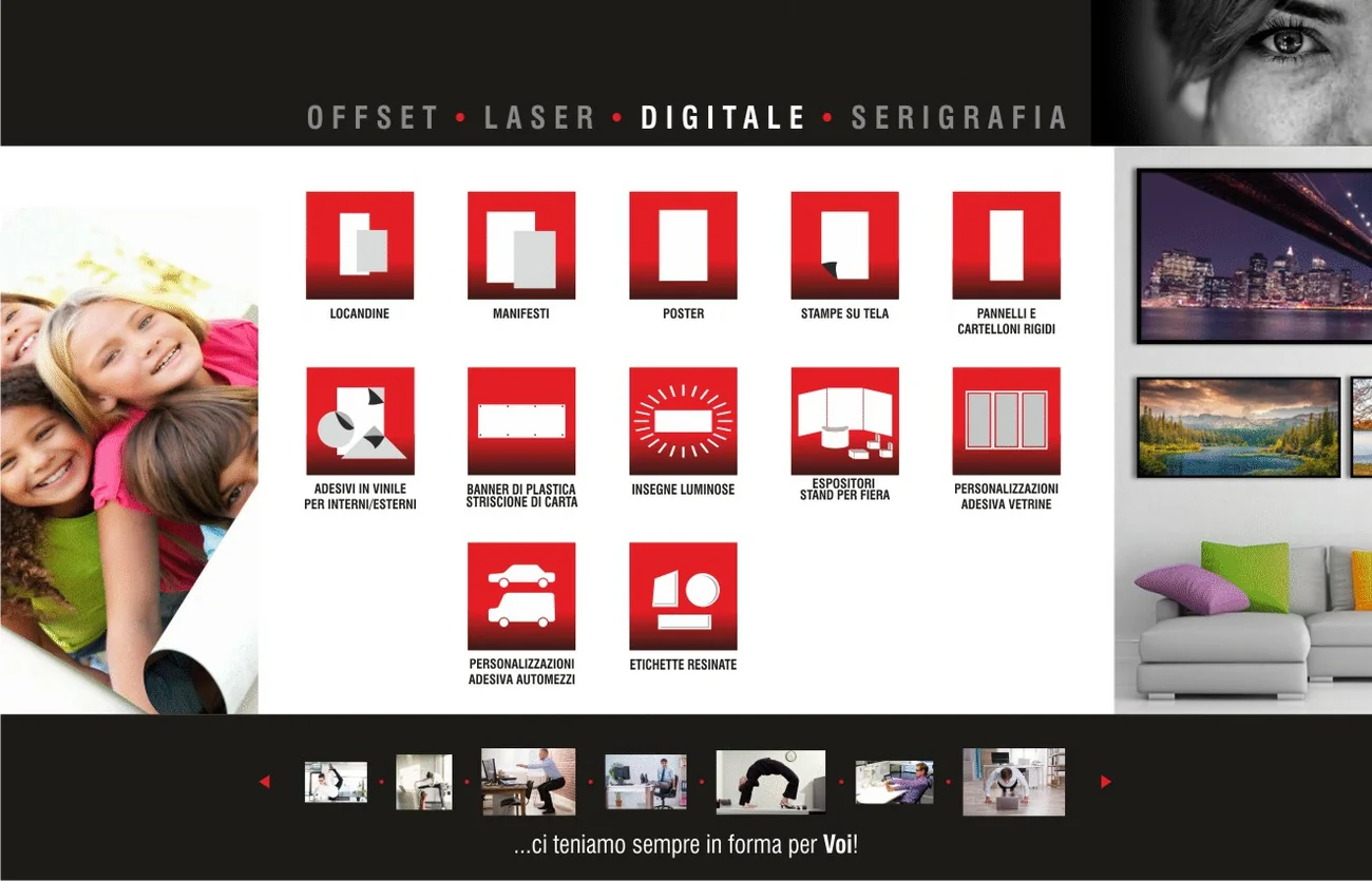 Elenco delle lavorazioni realizzabili in stampa digitale