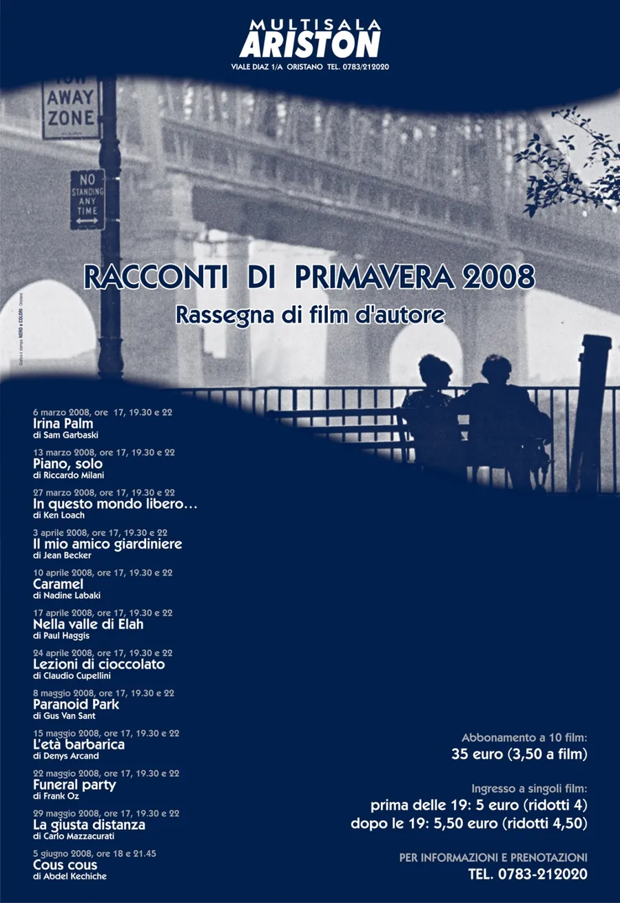 Locandina della rassegna Racconti di Primavera 2008 per la Multisala Ariston